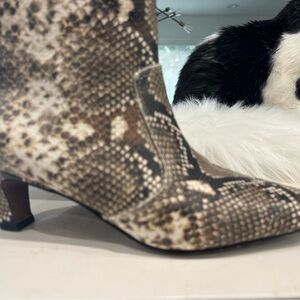 SARTO By Franco Sarto Snakeskin Pattern Ankle Booties